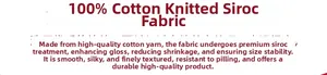 Detail of mercerized cotton knit fabric showing high luster and anti-pilling texture