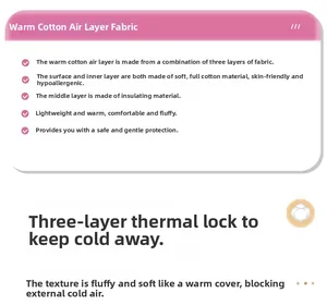Detail of three-layer thermal cotton fabric structure for breathable floral pajamas