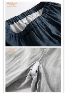 Vue macro détaillée de la taille élastique et de la couture renforcée de l'entrejambe