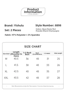 Guide des tailles pour ensemble pyjama en satin montrant les mesures du haut et du short