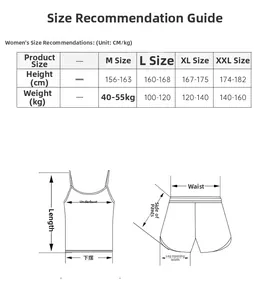 Tableau des tailles pour pyjama femme en soie glacée avec mesures de buste et taille