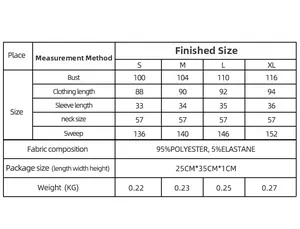 Size guide table for heart print pajamas dress with bust and length measurements in cm