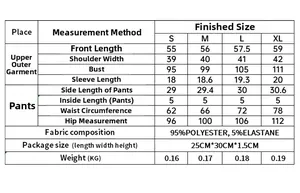 Tableau des tailles détaillé pour ensemble pyjama femme cœur à manches courtes S-XL