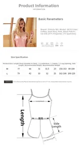 Tableau des tailles et spécifications détaillées pour pyjama en soie satinée pour femme