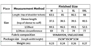 Detailed size chart for lace V-neck modal nightdress showing M to XXL measurements