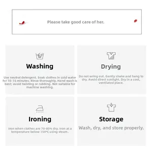 Detailed care guide for lace lingerie featuring washing, drying, and ironing instructions