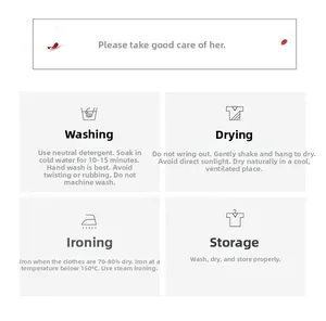 Instructions d'entretien pour lingerie en satin avec lavage à la main et repassage