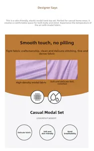 Detail of high-density modal fabric showing soft texture and purple lace on sleepwear