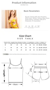 Tableau détaillé des tailles pour ensemble pyjama en soie glacée pour femmes