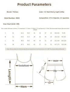 Größentabelle für V-Ausschnitt Spitzen-Top und Shorts-Set mit detaillierten Messangaben