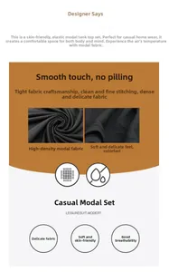 Détails de la texture douce du tissu modal et des coutures sur les vêtements de nuit