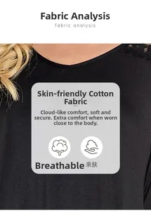 Détail du tissu en coton respirant et doux avec dentelle délicate sur l'épaule