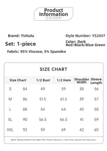 Guide des tailles pour chemise de nuit femme avec mesures S-XXL et composition du tissu coton