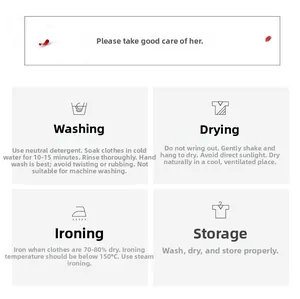 Detailed care guide for lace lingerie set including washing and ironing instructions