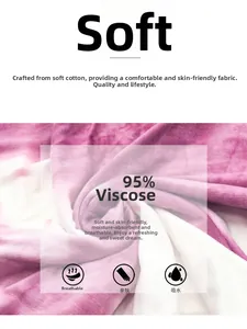 Detail of pink tie-dye viscose fabric highlighting soft, breathable, and skin-friendly texture