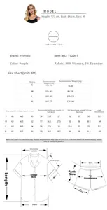 Detailed size guide and measurements for the tie-dye modal cotton pajama set
