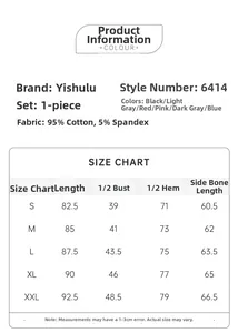 Size chart detail for cotton nightdress with length and bust measurements from S to XXL