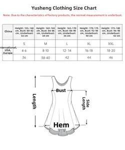 Detailed size chart for cotton stretch nightgown with measurements for international sizes