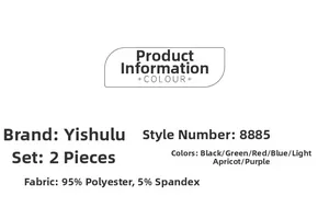 Detailed fabric specifications and color options for the 2-piece silk pajama set