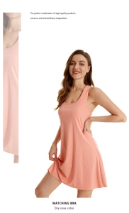 Detail view of dry rose color cotton sleepwear dress with soft knitted texture