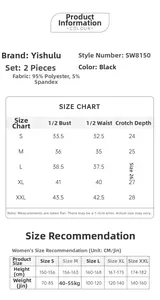 Detailed size chart for lace lingerie set including bust and waist measurements