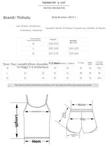 Tableau des tailles pour ensemble pyjama en soie dentelle avec mesures détaillées