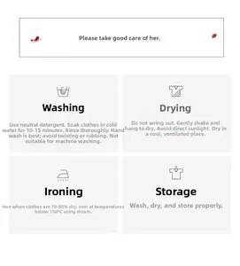 Detailed washing care guide showing maintenance instructions for modal knit sleepwear