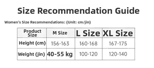 Detailed size chart for sexy lace nightgown set with height and weight recommendations