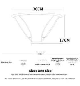 Guide des tailles détaillé pour string en dentelle blanche avec mesures de sous-vêtements