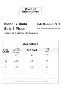Size chart and fabric info for modal slip dress featuring Rayon and Spandex blend