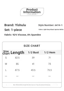 Size chart for viscose women nightdress showing length and bust measurements