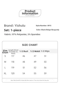 Size chart table for women silk slip dress showing length, bust, waist, and hip dimensions