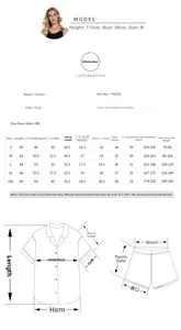 Detaillierte Größentabelle für Damen-Schlafanzugset aus Baumwollstrick Loungewear