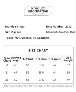 Detailed size chart for women modal cotton pajama set showing M to XL measurements