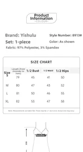 Size chart for low neck satin chemise with detailed measurements and material composition