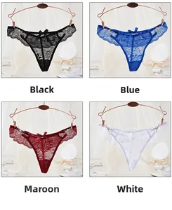 Détails de dentelle pour strings avec nœuds décoratifs et pendentifs perles