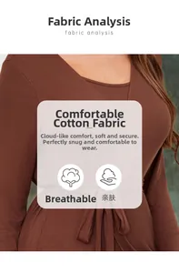 Detail of ribbed modal cotton fabric showing breathable texture and soft waist tie-knot