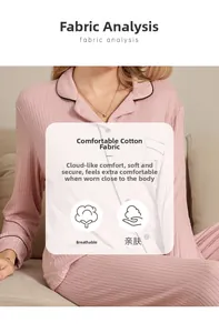 Détail du tissu modal côtelé rose et de la bordure contrastée du haut de pyjama
