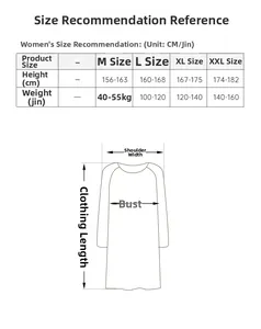 Detailed size chart for lace V-neck modal cotton nightdress with body measurements