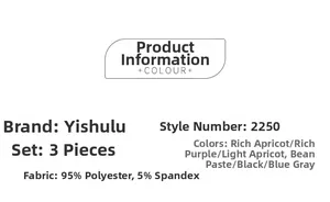 Detailed size and material chart for women three-piece sleepwear set with fabric composition