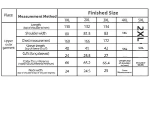 Size chart for women's plus size flannel nightgown showing 1XL to 5XL measurements