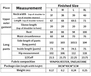 Size guide for women's short sleeve lounge set showing S to XL garment measurements