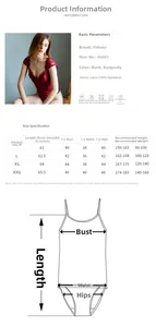 Detailed size chart for lace underwire bodysuit with measurements in cm and kg