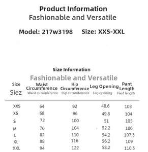 Detailed size chart for high waist straight leg jeans with waist and hip measurements