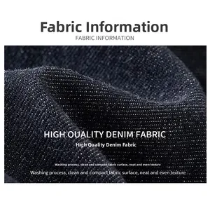 Detailed close-up of premium washed denim fabric showing twill weave and high-quality texture