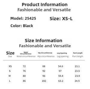 Tabella dettagliata delle taglie per shorts neri in ecopelle da donna taglie dalla XS alla L