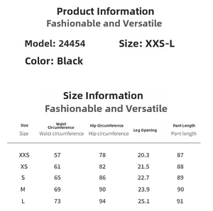 Tableau détaillé des tailles pour jeans skinny extensibles noirs de la taille XXS à L