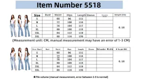 Size chart for light blue high waist flare jeans with side lace-up detail S to 3XL