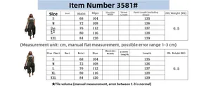 Tableau des tailles pour combinaison cargo camouflage femme avec mesures détaillées