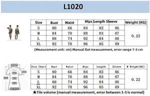 Size chart for long sleeve mini dress including bust, waist, hips, and length dimensions